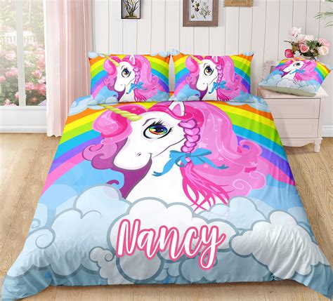 com FREE DELIVERY possible on eligible purchases. . Queen unicorn bedding